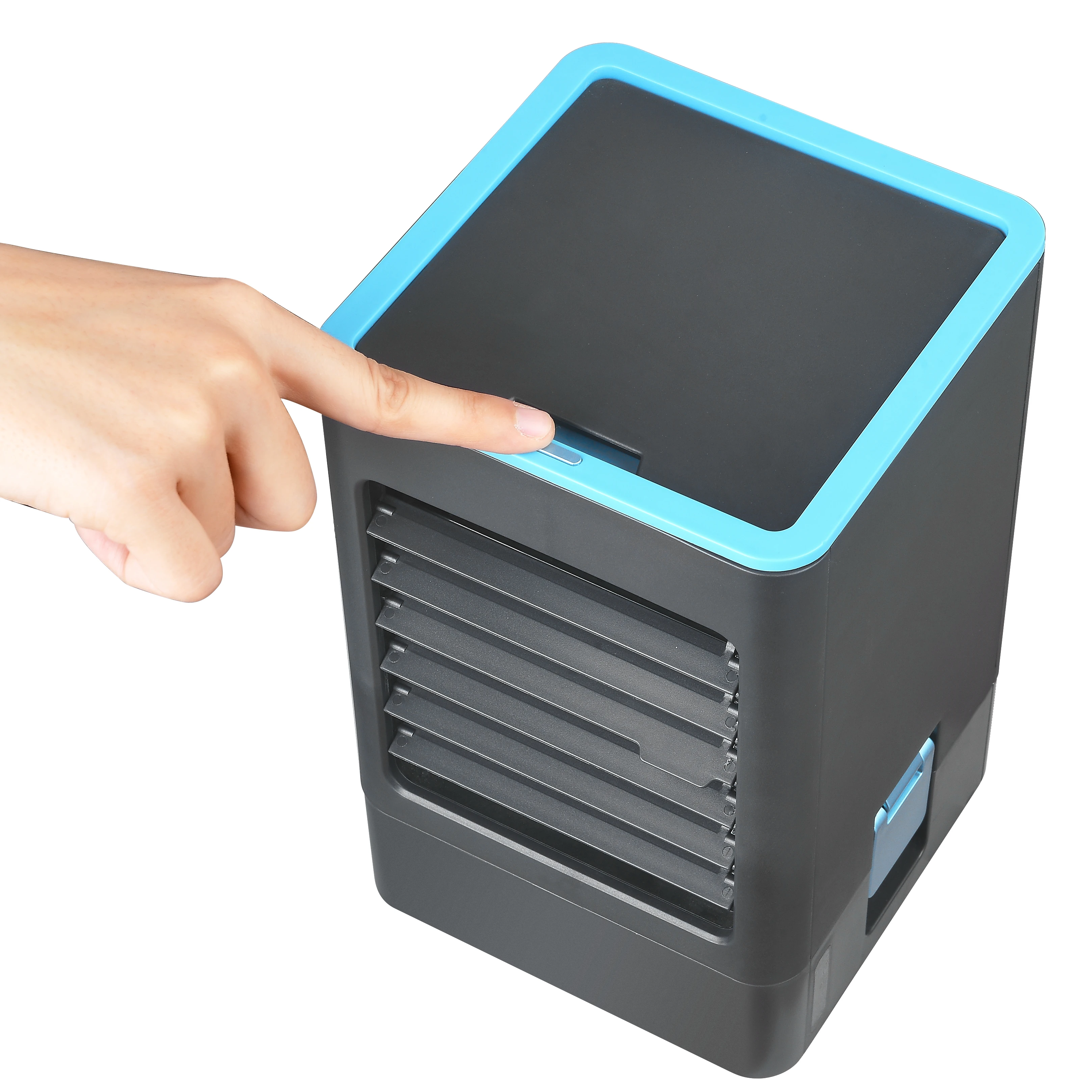 Draagbare, kleine, oplaadbare airconditioner met verdampingskoeling en mini-ventilator voor thuisgebruik_voghion.com