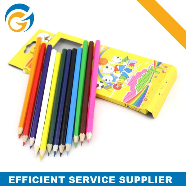12 Colors Two Tip Plastic HB 2B Promotional Color Pencil_voghion.com
