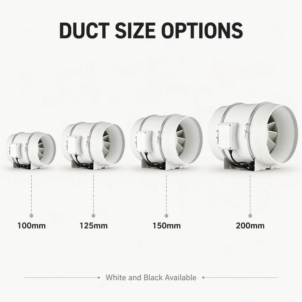 Inline Duct Air Extractor, 110-240V, Electric - detail 12