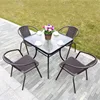 Table carrée en verre à motif d'eau de 41 à 80 cm