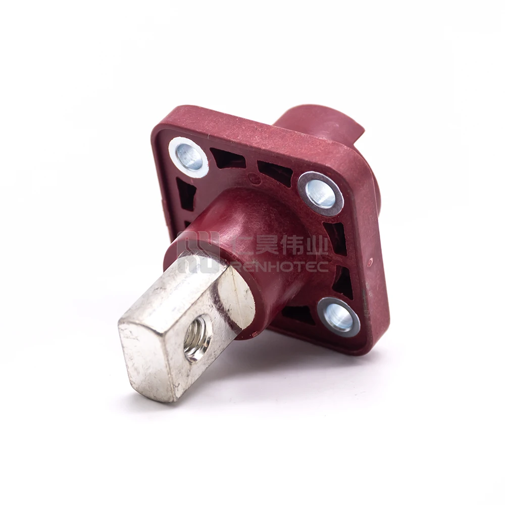 High Current 200A Connector Copper Terminal for Battery Pack Red Color