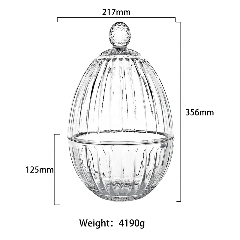 Luxury Vertical Stripe Design Dinosaur Egg Shape Kitchen Utensil Holder Cutlery Glass Storage Box