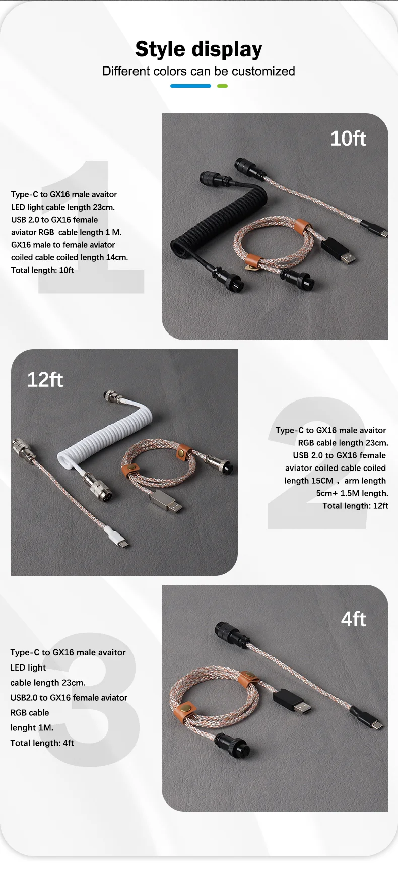 Usb To Type C Cable For Mechanical Keyboard M Rgb Mechanical Keyboard