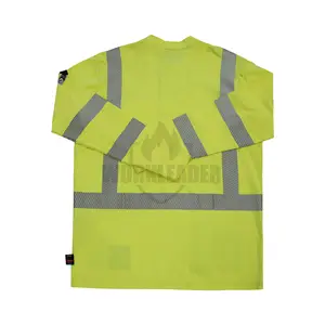 Wholesale FRC PPE Fireproof Henley Shirt Reflective Oil and Gas Industry Safety Work Clothing