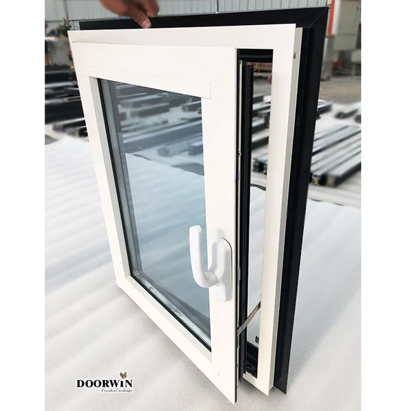 China Manufacturer Thermal Break Tilt Turn Aluminium Low E Glass Double Glazed Advanced Technology White Aluminum Windows