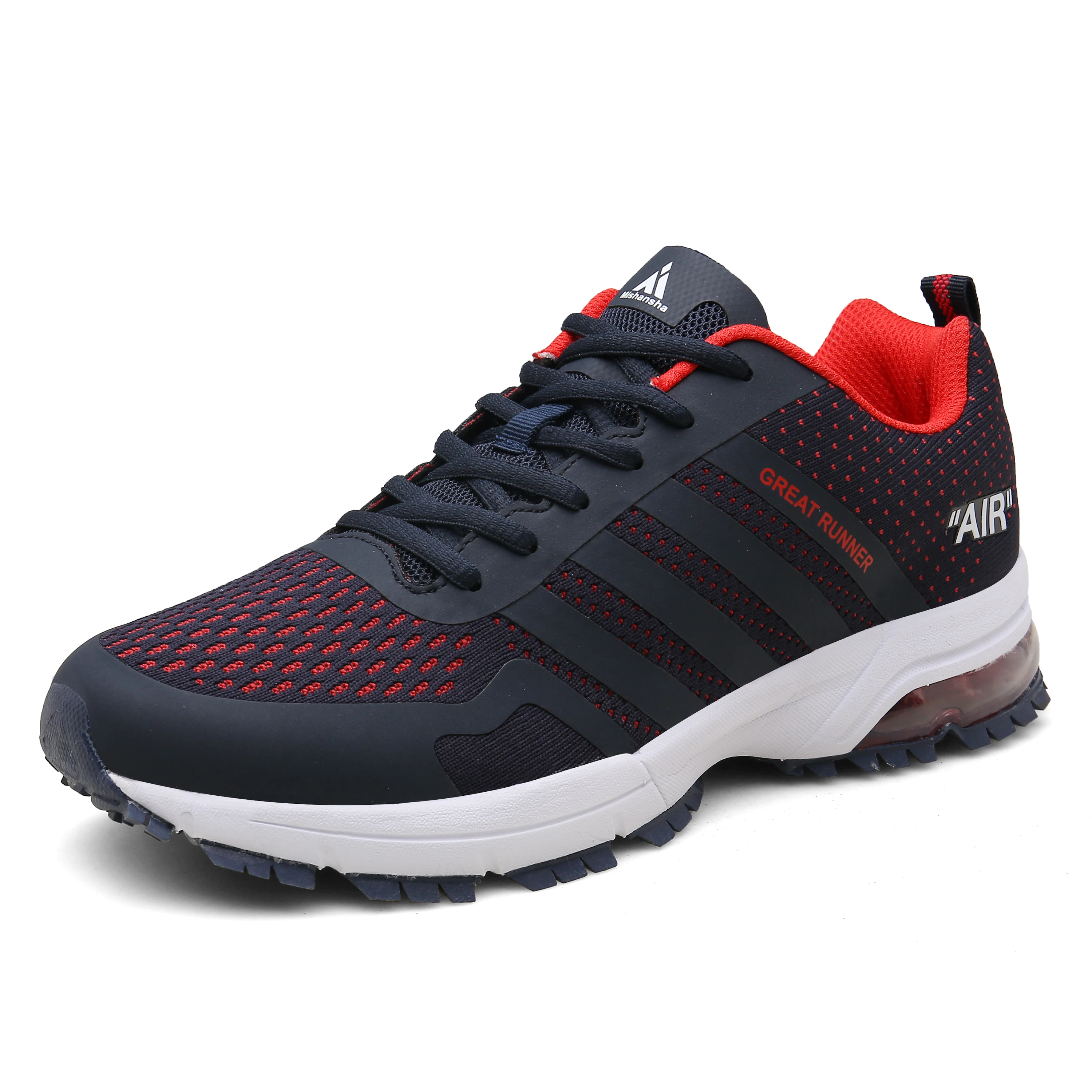 Tênis de corrida masculino respirável, calçado esportivo moderno