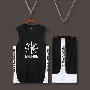 New Style Adult Basketball Jersey Solid Anti-Bacterial Sleeveless Sets Summer Sports Training Clothes Men Women Competitions