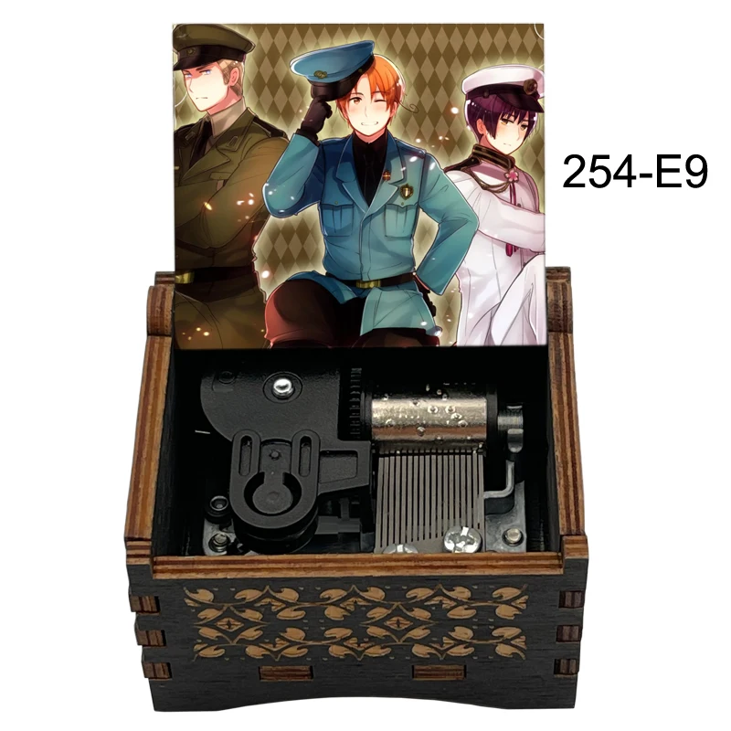Anime Hetalia Wooden Music Box - Marukaite Chikyuu Melody