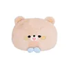 Rabbit fur embroidered bow bear waist rest round