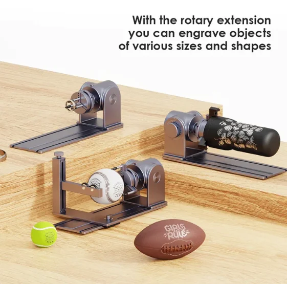 Laser Equipment Parts Laser Pecker 4 Rotary Extension For LX1 & LX1 Max/LP4 Carve special-shaped objects metal stainless steel