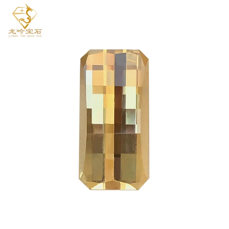 D-champagne Faceted Pixel Cut Gemstone CZ for Jewelry