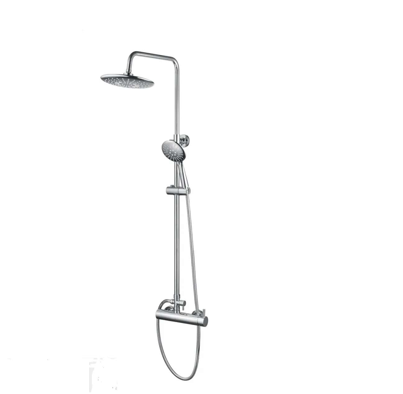 Brass  Round Economic Shower system with hot and cold mixer  tap faucet