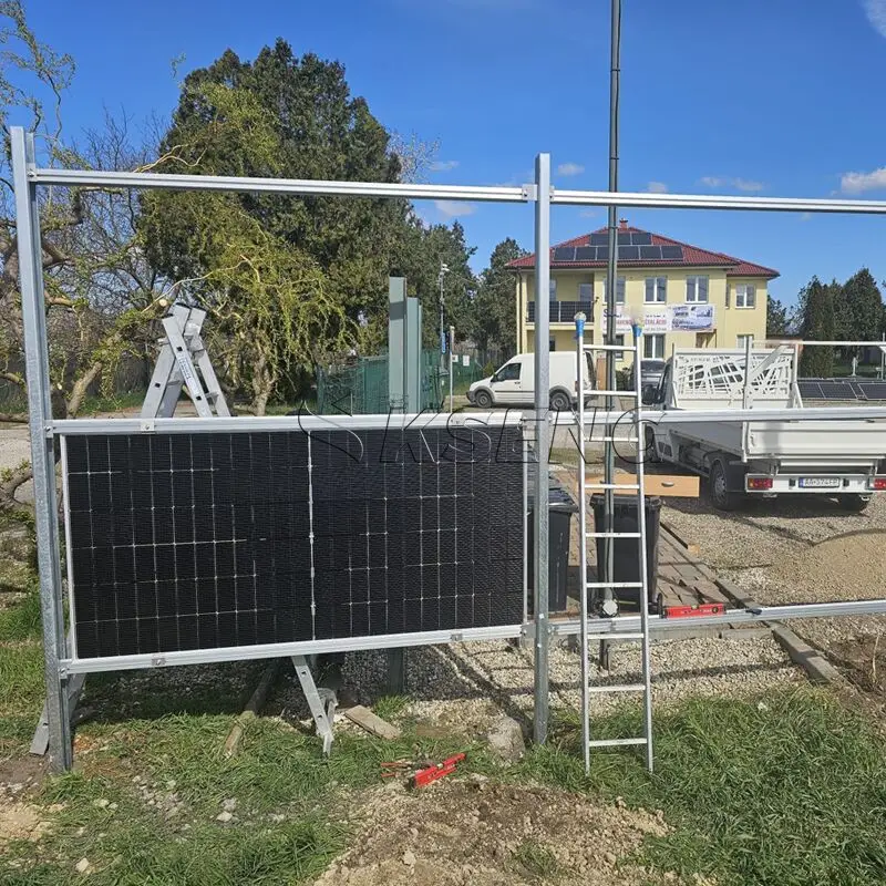 Kseng Solar Fence Pv Solar Panels Vertical Support Ground Mounting System Solar Farm