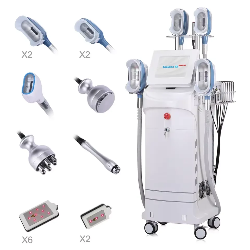 Multifunctional 5 Silicon Handles 4d 360 Cryolipolysis Slimming Cellulite Reduction Machine