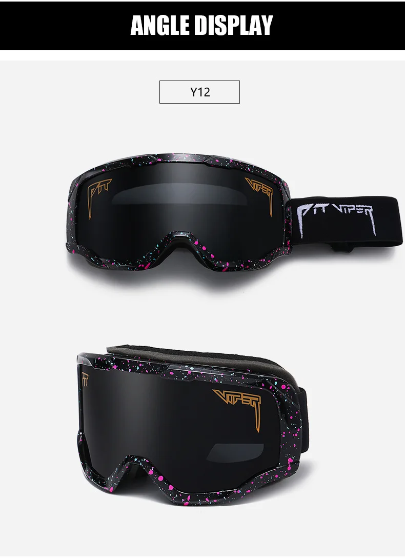 2022 Stylish Best Mirrored Antifog Outdoor Sports Snowboard Goggles