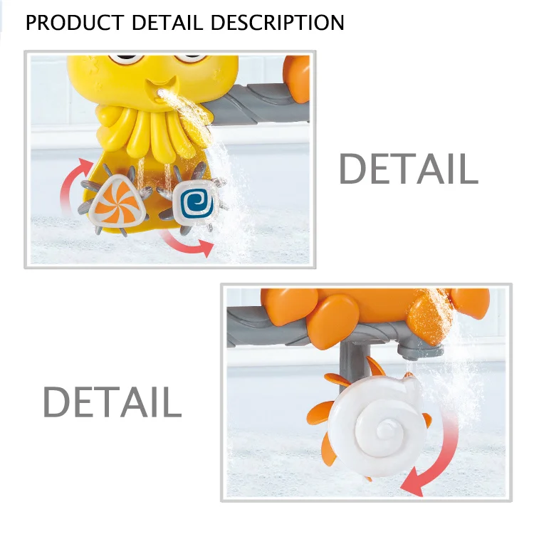 
 Поворот Забавный подарок для ребенка душ игра Краб оборачиваться распыления воды красочный игровой набор ванная комната Ванна игрушка  