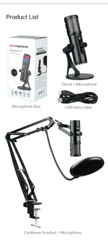 Professional USB Condenser Microphones for PC Studio Recording Vocals Voice Laptop Singing Gaming Streaming Recording Studio product image