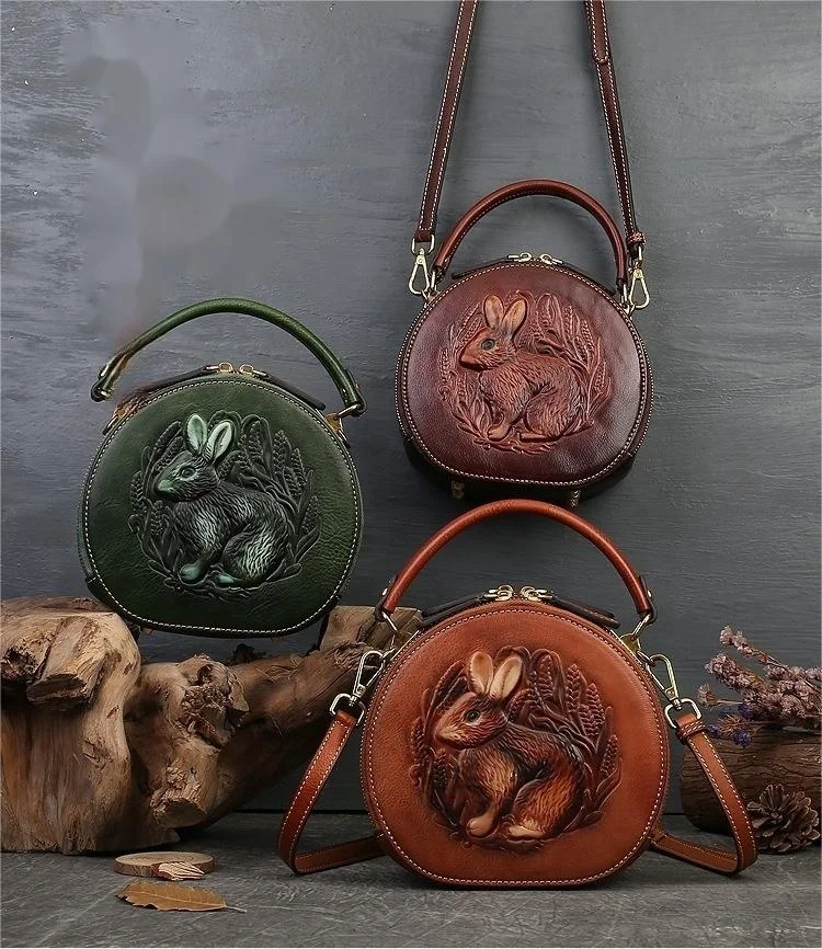 Wholesale Vintage Leather Crossbody Bag - Chinese Style