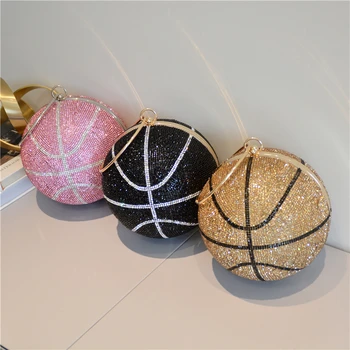 Bedazzled Crystal Basketball Handbag Purse -  Israel