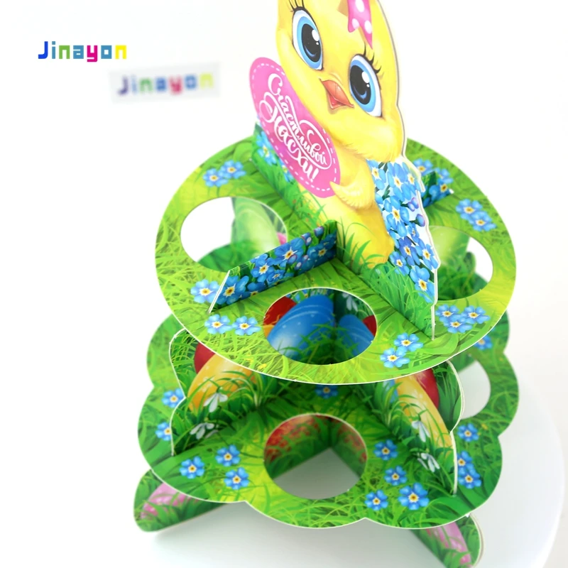 Jinayon op maat gemaakte kleurendruk Pasen-ei-display kartonnen verpakking van hoge kwaliteit, recyclebaar, op maat ontworpen