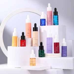 Matte Pink Colorful 7ml 10ml 20ml Round Bottle Glass Dropper for Serum Mini Size Essential Oil Bottle