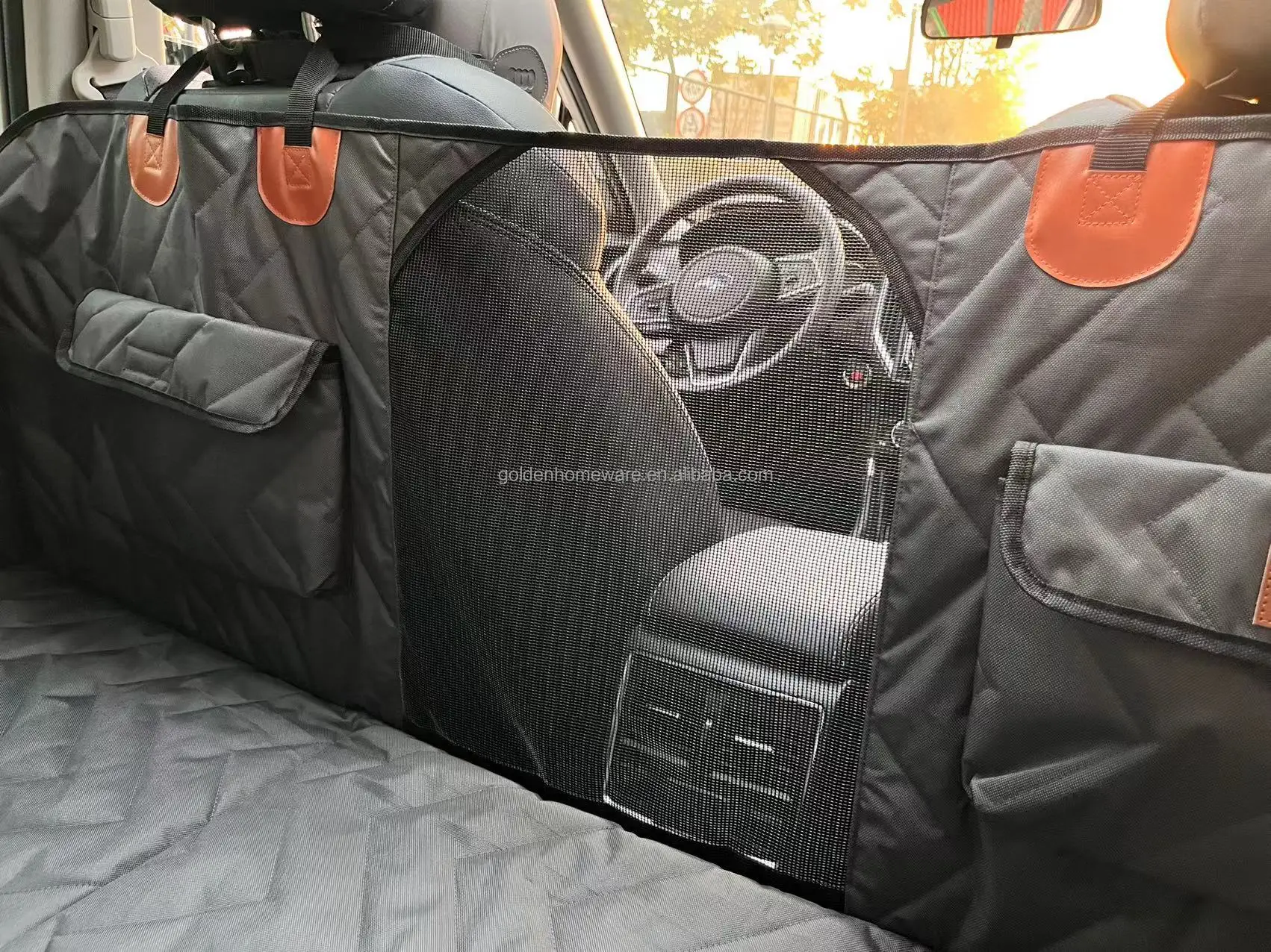 Waterproof Dogs Car Seat Cover Hard Bottom Nonslip Dog Car Seat