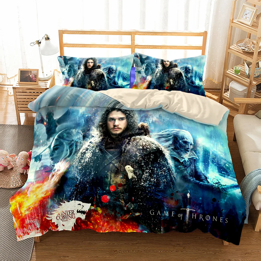 Throne Game Fan Gift Bed Sheet Set With Duvet Cover Bedsheets Bedding Set -  Buy Throne Game Fan Gift Bed Sheet Set With Duvet Cover Bedsheets Bedding  Set Product on