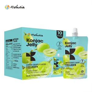 Refreshing Green Grape Vitamin C Enriched Keto Gluten Free  GMO Free Low Sodium Konjac Jelly