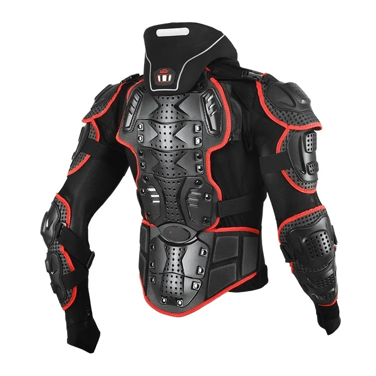 Upgraded Thicken PE Shell Motorcycle Racing Anti Collision Safety Protection Riding Jackets With Neck Brace