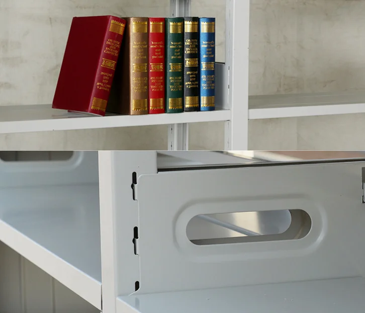 Customized Six-layer Bookshelf Library Popular Design Steel Bookrack