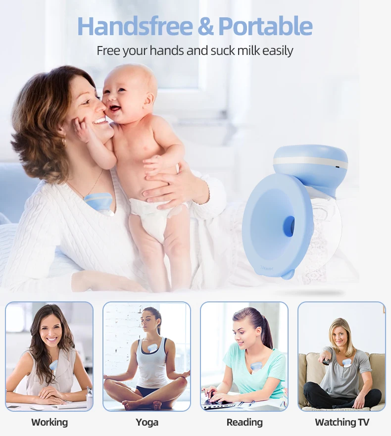 Портативный молокоотсос без использования рук, дешевый переносной молокоотсос, беспроводной силиконовый молокоотсос