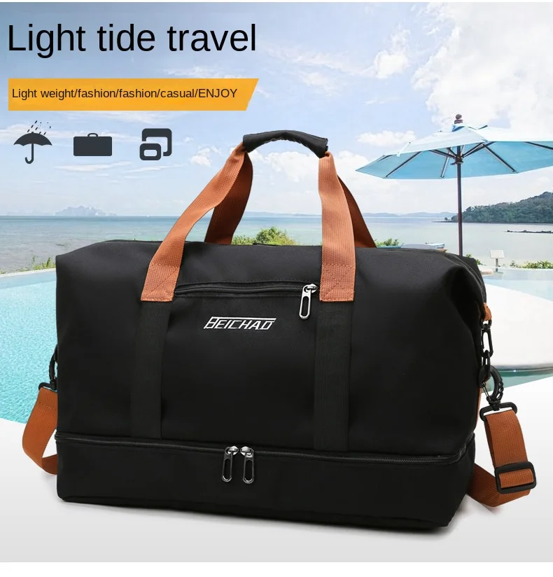 2023 Large Capacity Color Nylon Duffel Bag Waterproof Sports Dry Wet
