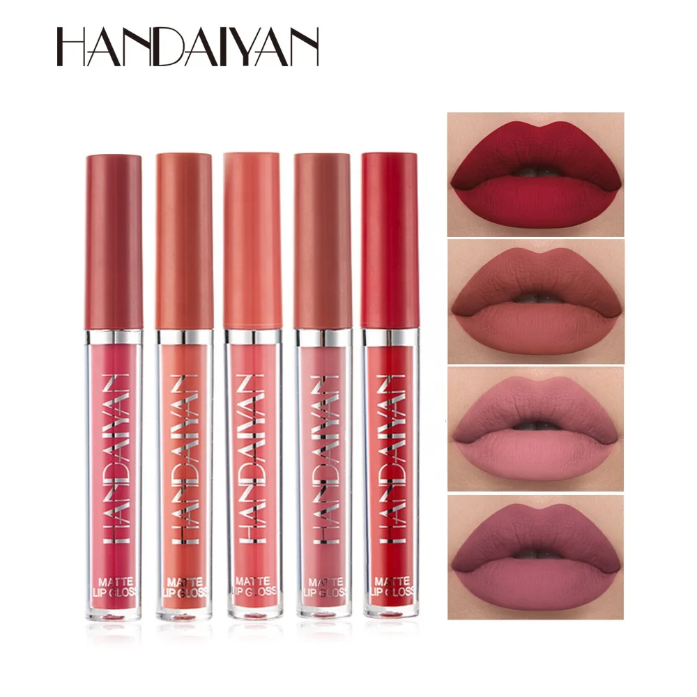 Lip Gloss Private Label Lipstick Set Makeup Lipstick Handaiyan 6 Colors Long Lasting Velvet Lips Tint Liquid Lipsticks