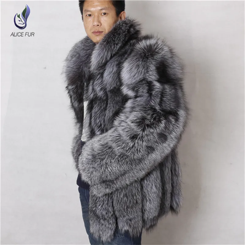 Long Hooded Fox Fur Coat Men – Forestfox Fur Atelier