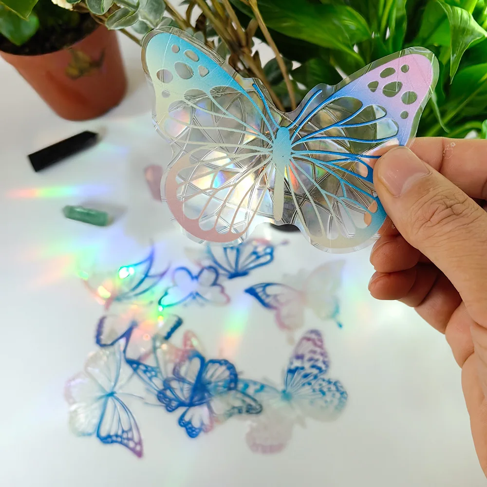 Ready Stock Rainbow Maker Sun Catchers Sticker Christmas Window Decor Suncatcher Stickers