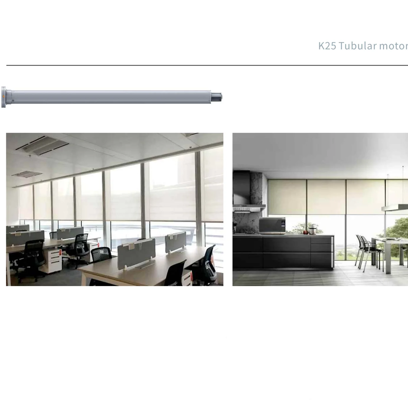 Tuya 25mm  Quiet Design Wifi Control Automatic System Electric Novo Smart Motorized Curtain Tubular Motor