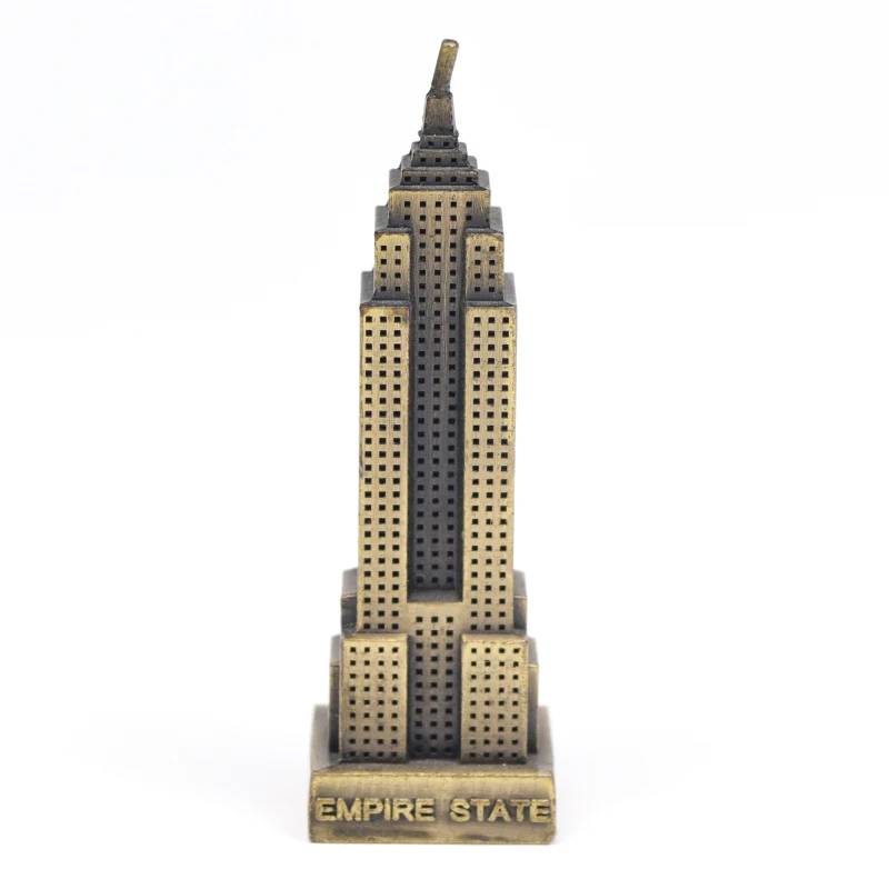 Factory Customised Design Zinc Alloy Landmark Souvenir Brass 3d Metal Figurine Mini Ornament for Table Decoration