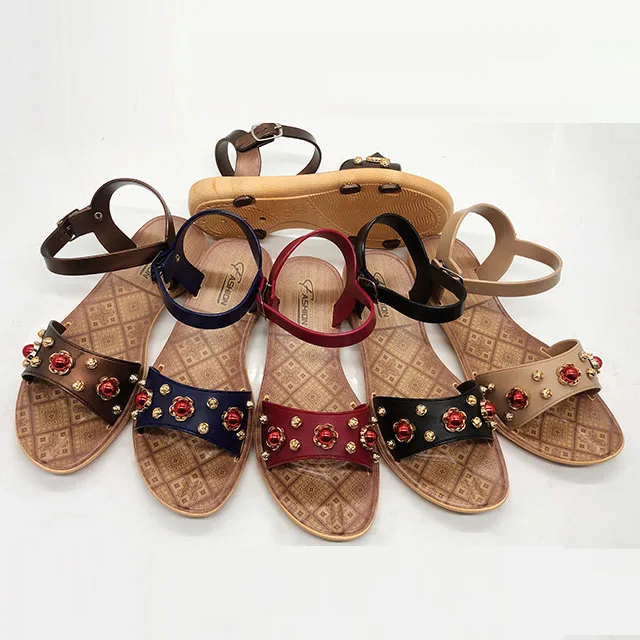 2021 jieyang завод новейший дизайн ПВХ женские сандалии на плоской подошве женская обувь женские сандалии