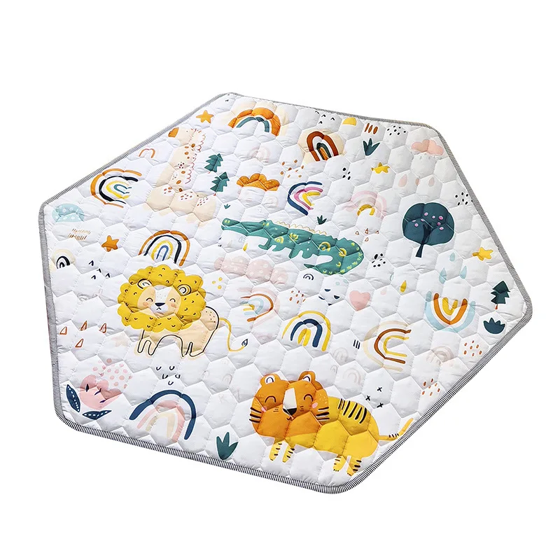 Alfombra de juegos para bebés, tapetes de juego de espuma suave para el suelo, tapetes de juegos impermeables plegables para bebés y niños pequeños, tapete para gatear para niños