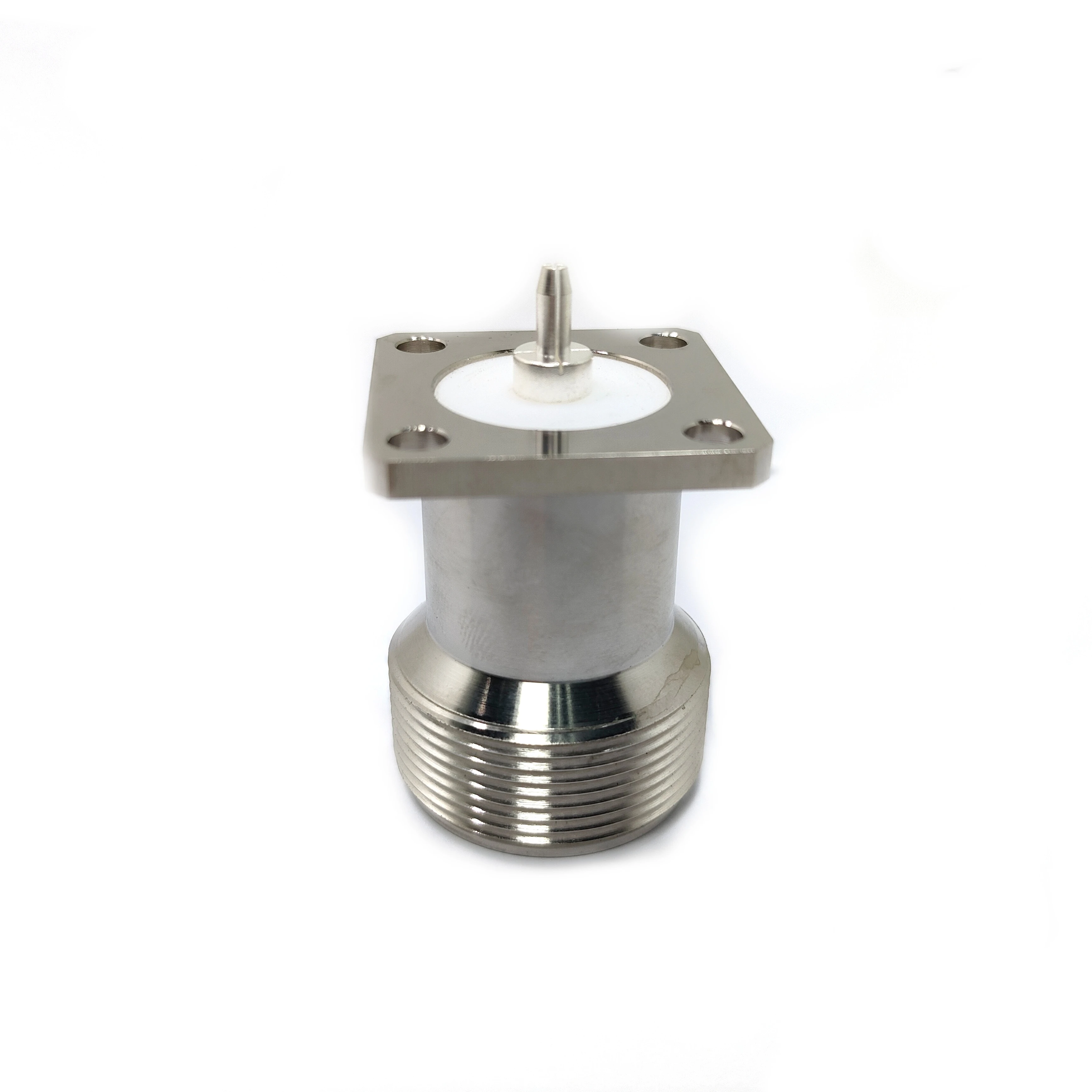 RF Connector 50 Ohm LC Female 4 Hole Flange to QC Male Terminal Adapter