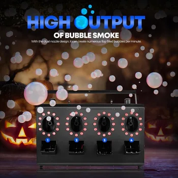 New Product 1500W Four-Hole Bubble Smoke Machine  Remote DMX Effect For Wedding Birthday Party