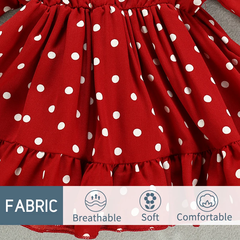 
Оптовая продажа в европейском стиле платье для девочек, красное платье в горошек; Платье в винтажном стиле для ОСЕНЬ детское платье; Одежда для детей 