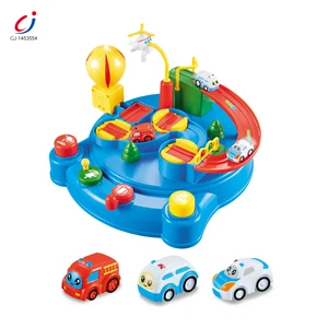 Chengji Cartoon Big Adventure Track Slot Car Early Educational Desktop Space Music Car Racing Adventure Toy for Children Toys