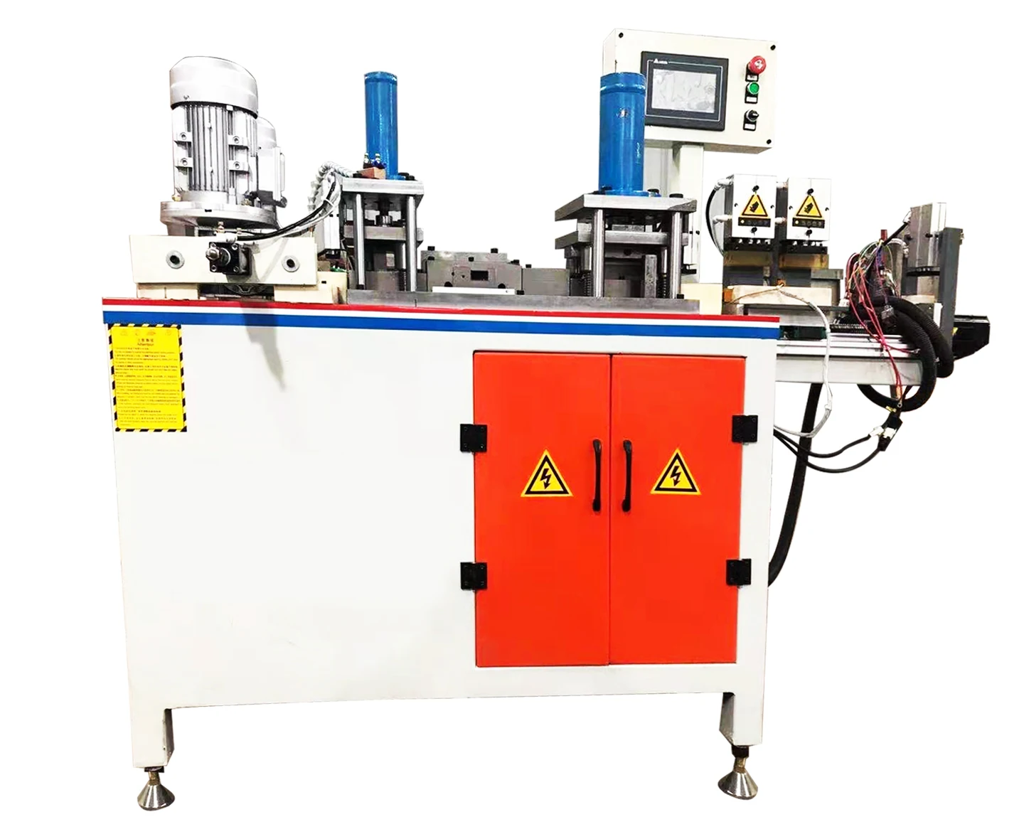 Automatic Punching  and Cutting Machine for Solar Panel Pole Mounting Clamp  Aluminum Profile