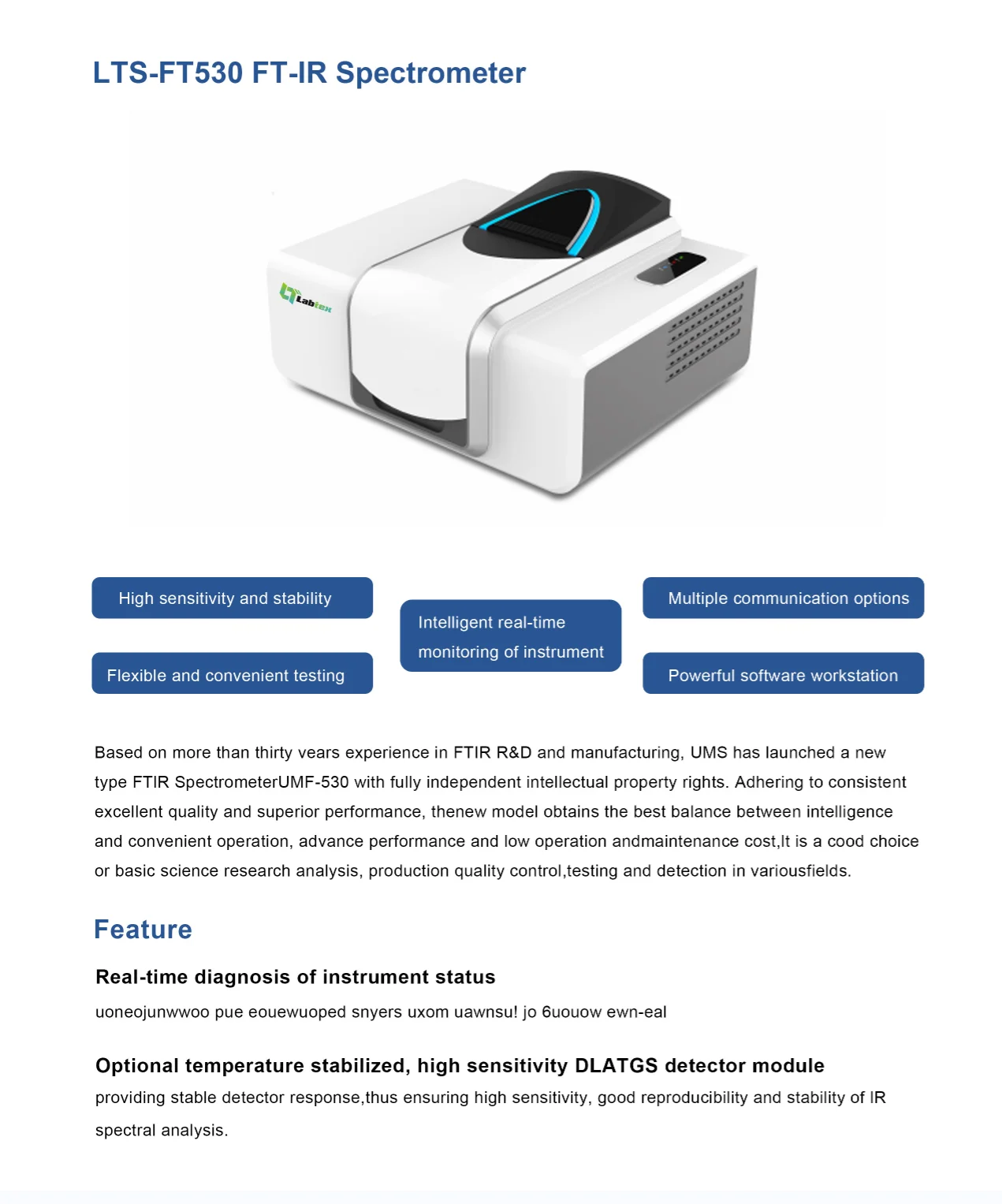 Labtex fourier transform infrared spectrometer ftir spectrometer buy