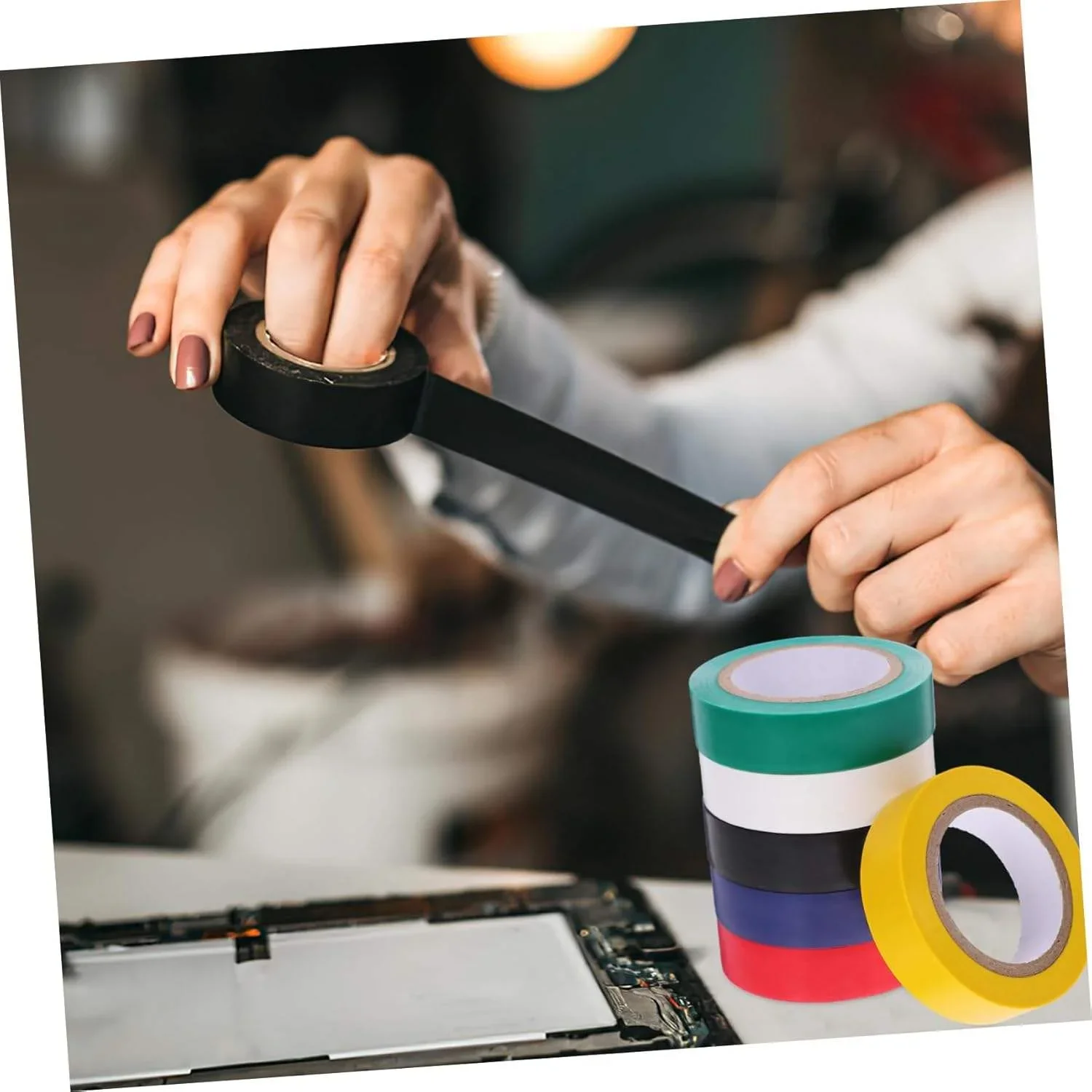 Direct Export 20m Single-Sided Kraft Paper Masking Tape Hot Melt Adhesive Heat-Resistant Printed Material Electronics Use Low supplier