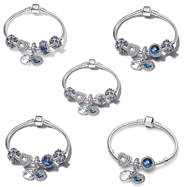 PandoraBBF Bracelet S925 Pure Silver Sparkling Star River Beaded Handmade Light Luxury, Small and Exquisite, High Beauty
