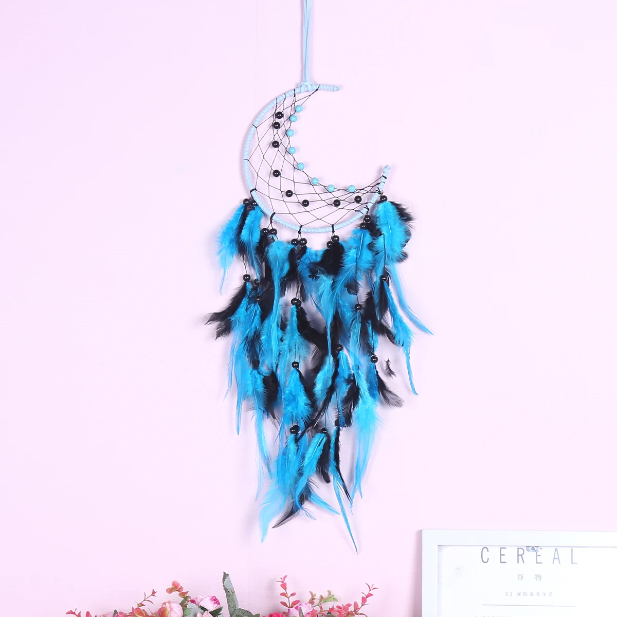 RTS Moon Dream Catcher with LED Light Handmade Dream Catcher Home Decor Accessories Hanging Pendant  Bedroom