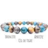 Bronzite + Apatite + Oeil de tigre