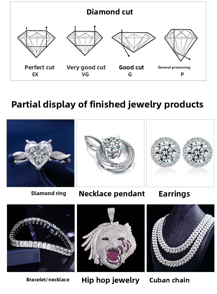 Cultivation Stone Foot Anti-HPHT Synthetic Lab-grown D Color Princess Cut Bare 08-19mm Small for Certified Forever Star